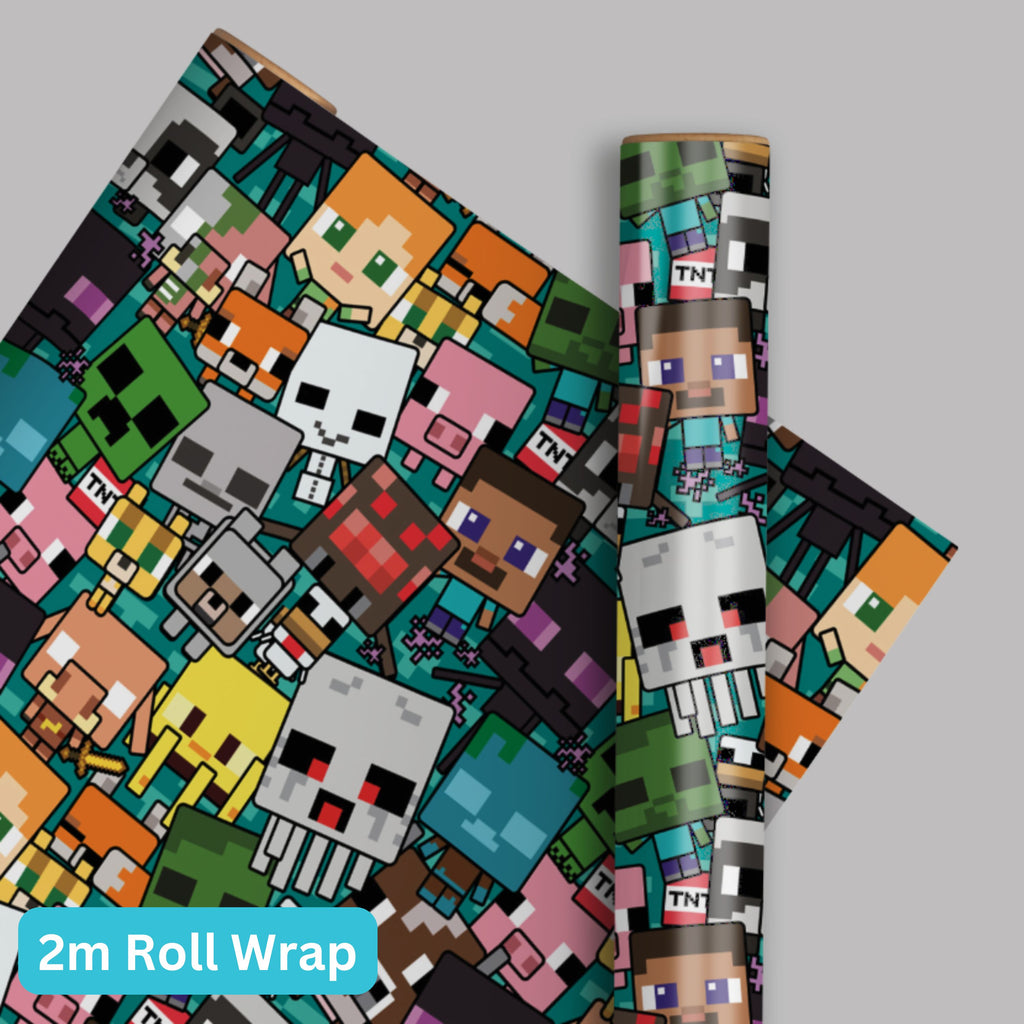 Minecraft 2m Roll Wrapping Paper