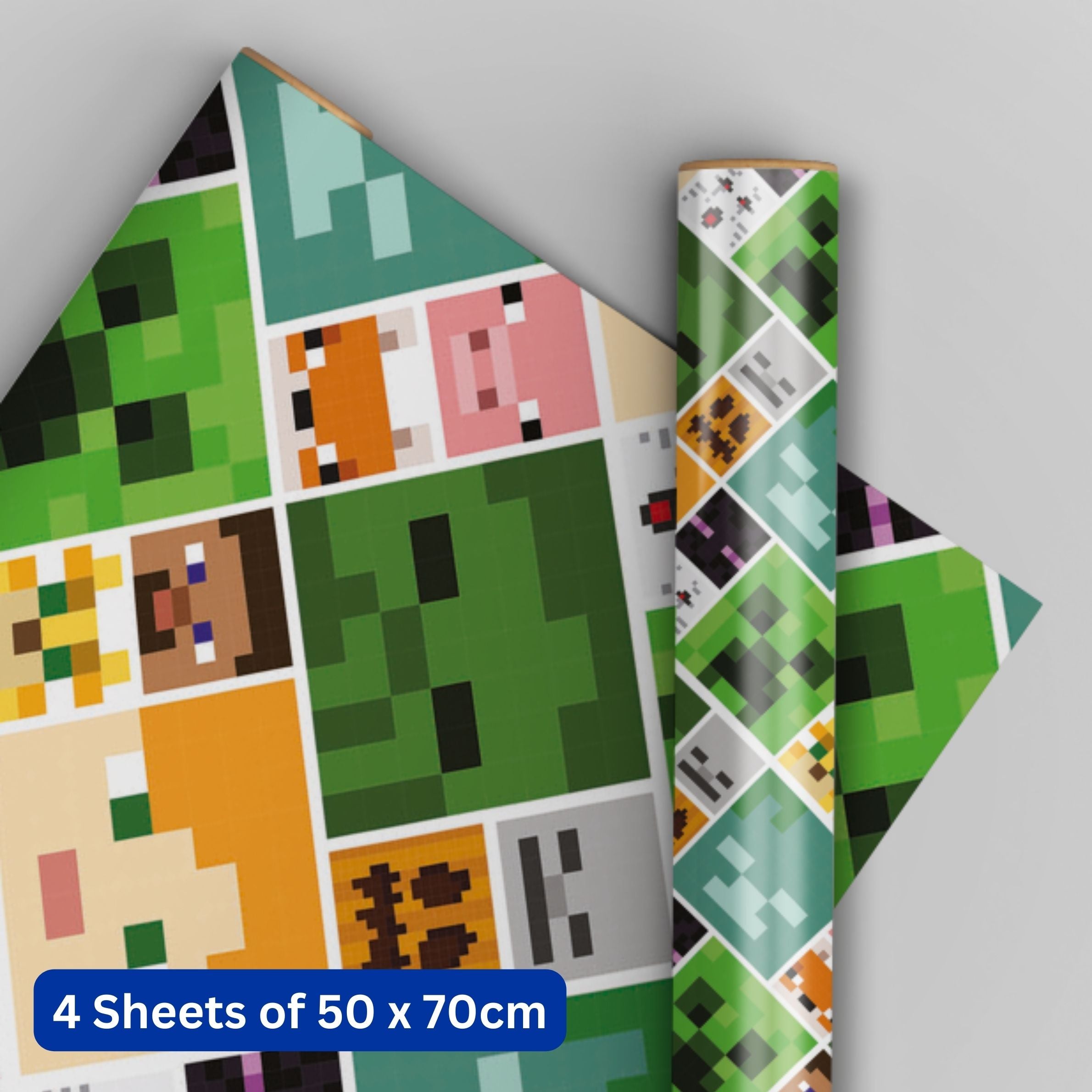 Minecraft 4 Sheets & 4 Tags Gift Wrap Bundle – Danilo Promotions
