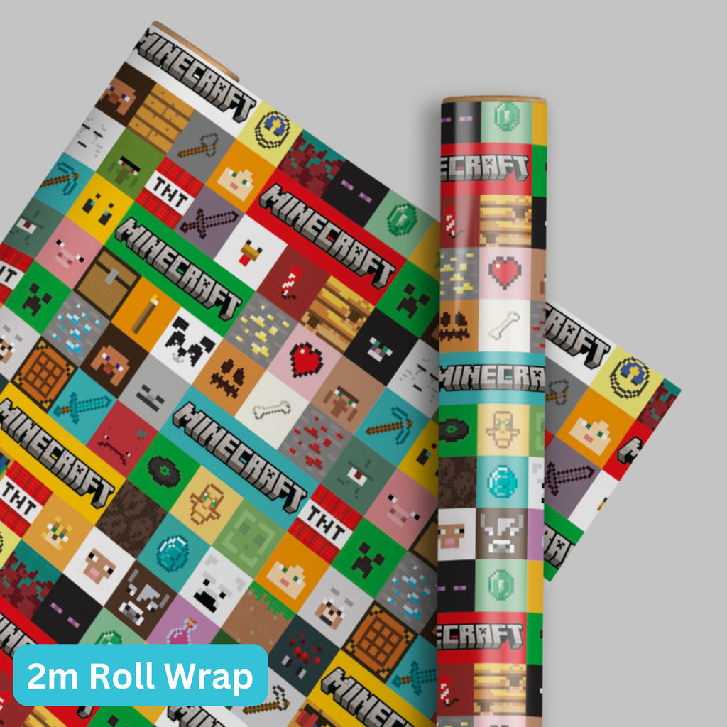 Minecraft Gift Wrap Roll 2m