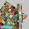 Minecraft Gift Wrap Roll 2m x 3 Pack