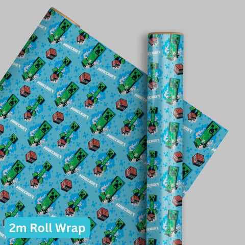Minecraft Wrapping Paper 2m Roll