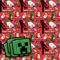 Minecraft Christmas 8 Sheet 8 Tag Wrapping Paper