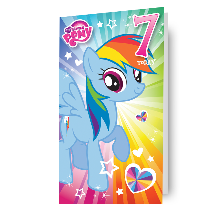 Biglietto d'auguri di My Little Pony per 7 anni