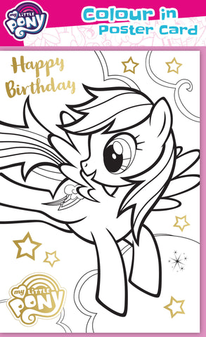 My Little Pony Colour in Birthday Card