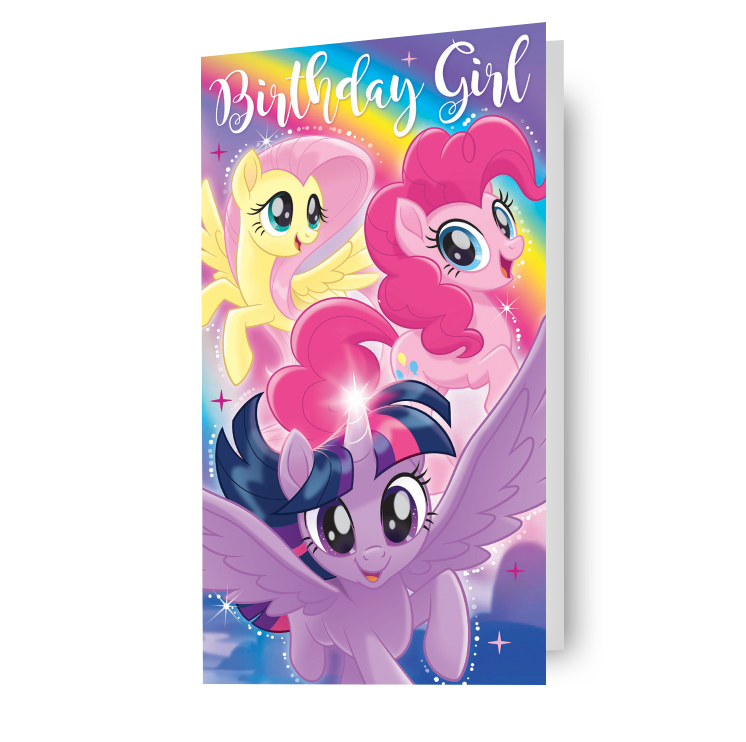 Biglietto d'auguri per ragazza di compleanno del film My Little Pony