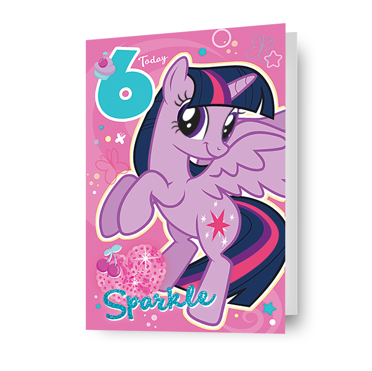 Biglietto di auguri per il 6° compleanno di My Little Pony