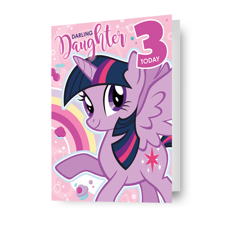 My Little Pony Age 3 Birthday Card