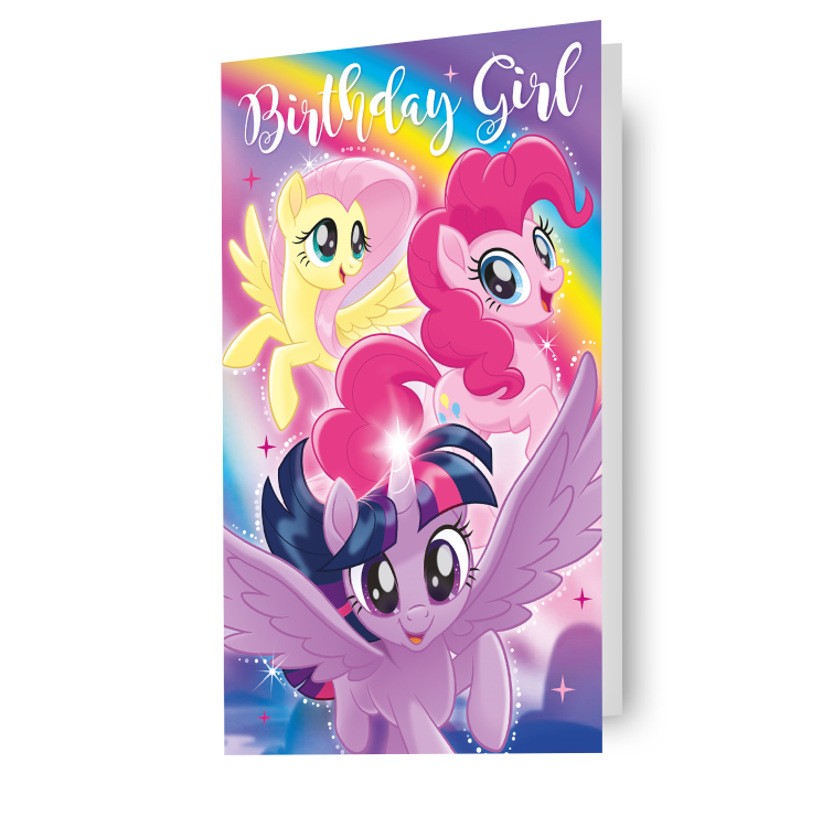 My Little Pony Biglietto d'auguri per ragazza, prodotto con licenza ufficiale