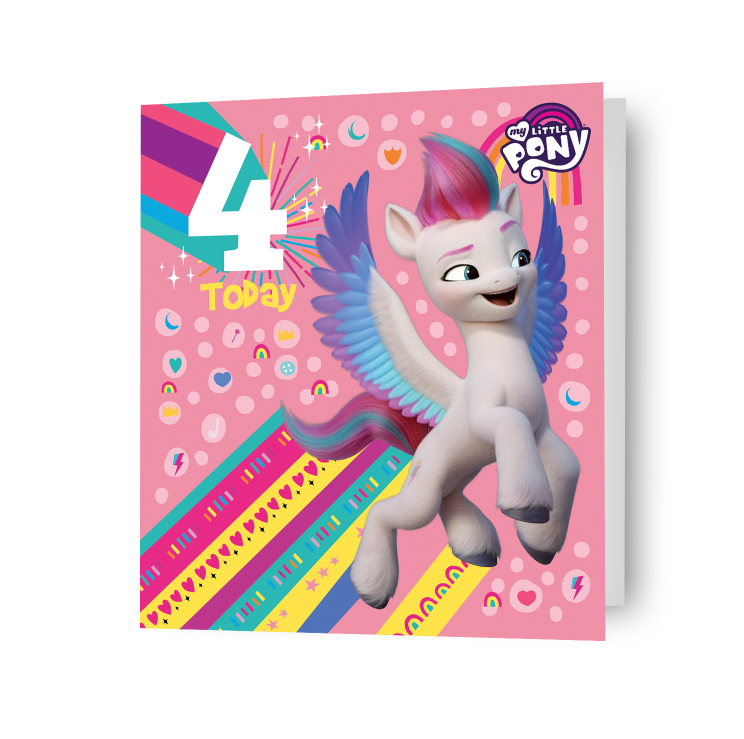 My Little Pony 4 jaar verjaardagskaart