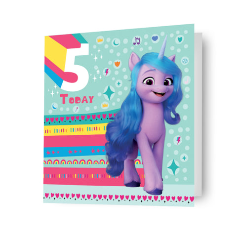 Biglietto d'auguri My Little Pony, età 5 anni, prodotto con licenza ufficiale