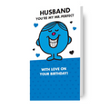 Mr Men & Little Miss 'Mr Perfect Husband' Birthday Card