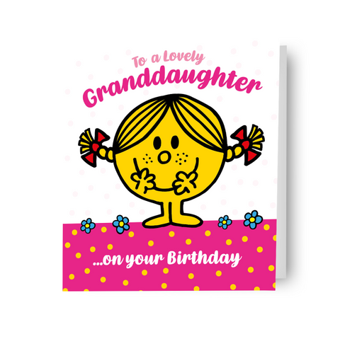 Verjaardagskaart voor Mr Men & Little Miss 'Lovely Granddaughter'