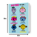 Mr Men & Little Miss Tick Box 'Sister' Birthday Card