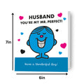 Mr Men & Little Miss 'Mr Perfect Husband' Birthday Card