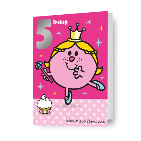 Mr Men & Little Miss Verjaardagskaart 5 Jaar