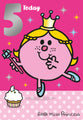 Mr Men & Little Miss Princess '5 Today' Birthday Card