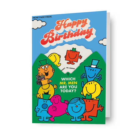 Biglietto di compleanno Mr Men, prodotto con licenza ufficiale