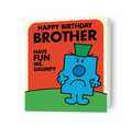 Biglietto di compleanno Mr Men per fratello, prodotto con licenza ufficiale