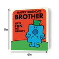 Biglietto di compleanno Mr Men per fratello, prodotto con licenza ufficiale