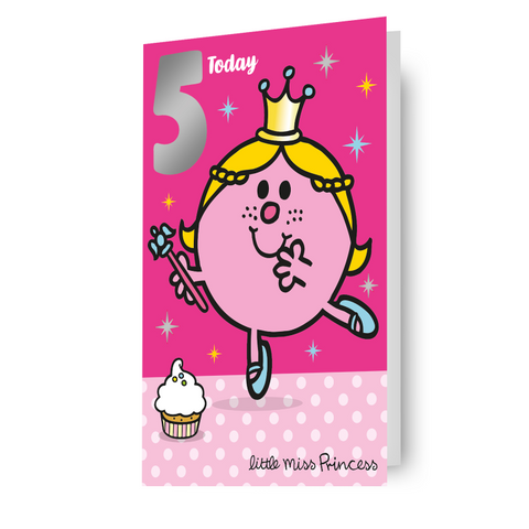 Mr Men & Little Miss Verjaardagskaart 5 Jaar