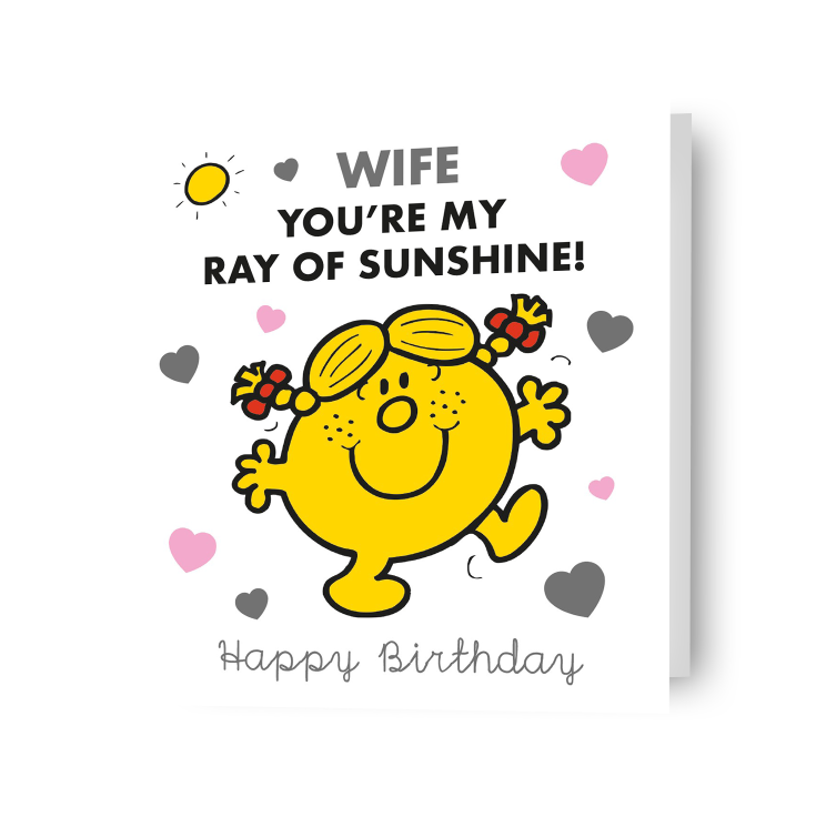 Mr Men & Little Miss Sunshine 'Wife' Birthday Card