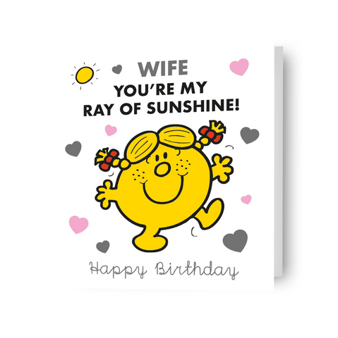 Mr Men & Little Miss Sunshine 'Wife' Birthday Card