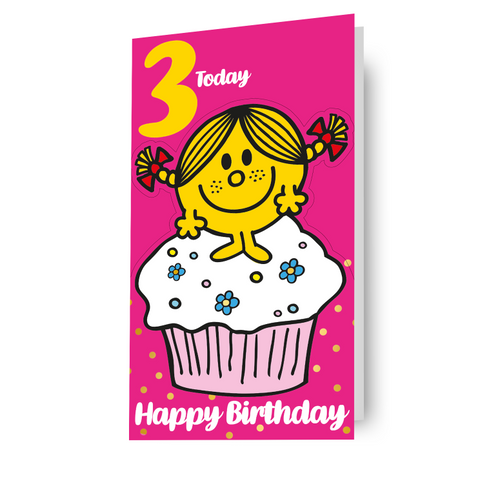 Mr Men & Little Miss Age 3 Birthday Card