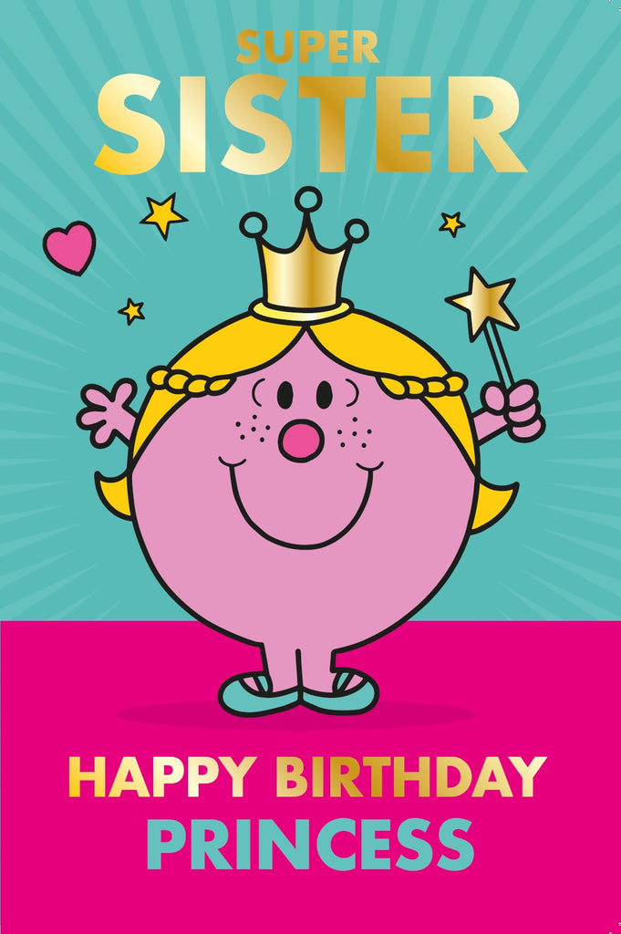 Mr Men & Little Miss Sister Birthday Card