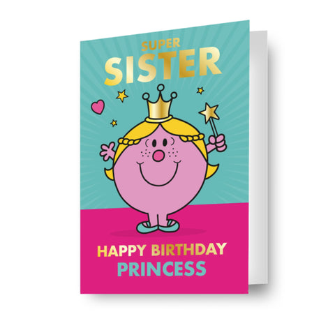 Mr Men & Little Miss Sister Birthday Card