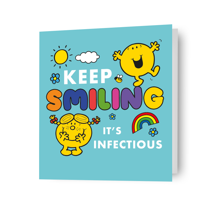 Mr Men & Little Miss 'Keep Smiling It's Infectious' Blank Card