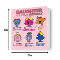 Mr Men & Little Miss 'Daughter' Birthday Card