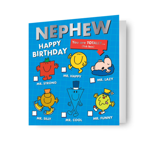 Mr Men & Little Miss Nephew Birthday Card