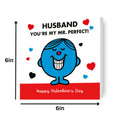 Perfect Husband Valentines Day Card Mr. Men & Little Miss realizzato con carta sostenibile