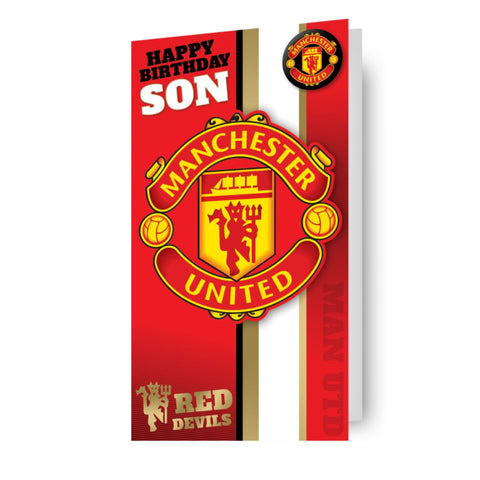 Manchester United FC Son Birthday Card