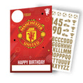 Manchester United FC Personalise Birthday Card With Sticker Sheet