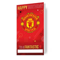 Manchester United FC Birthday Card, Personalise Relation with Included Sticker Sheet