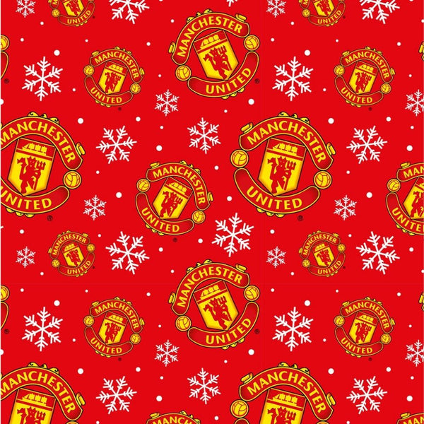 Manchester United Football Fabric Bunting Banner - Red & Black, All Occasions, Made In UK (petra Designs)