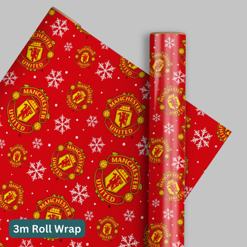 Manchester United FC Christmas Wrapping Paper 3m Roll