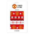 Manchester United FC Christmas 2 Sheets & 2 Tags Gift Wrap