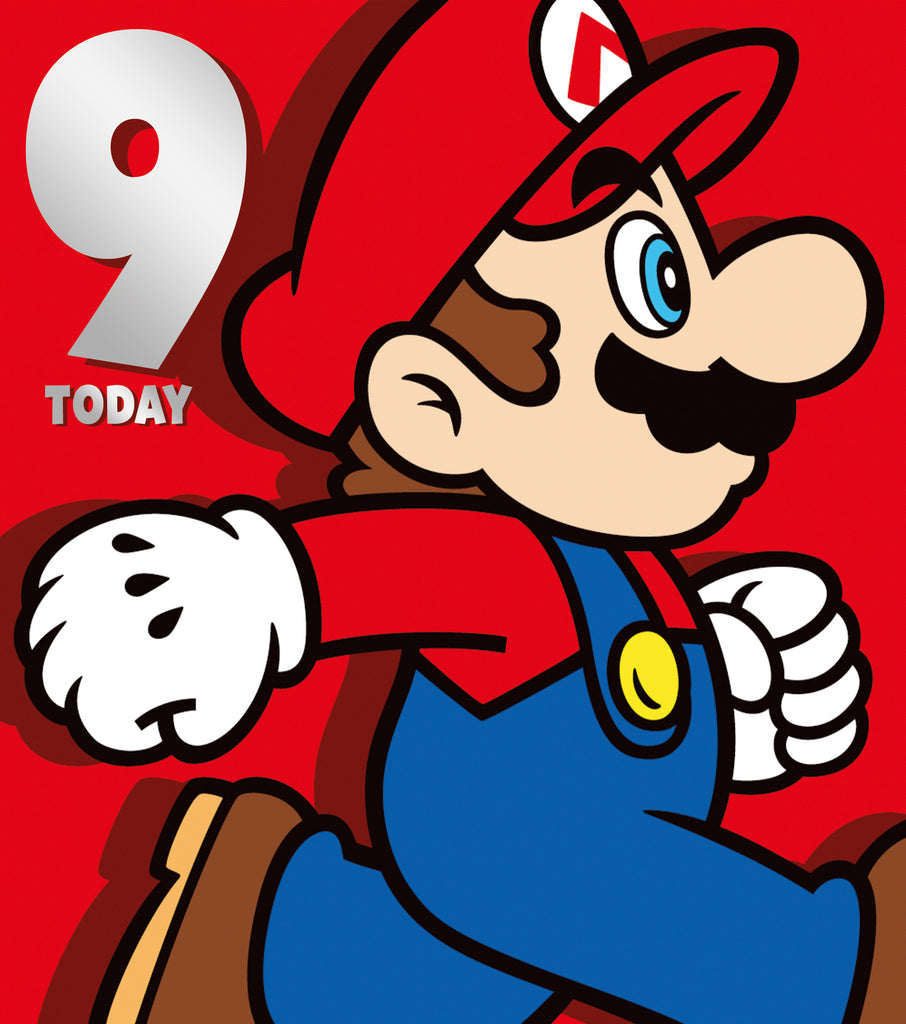 Super Mario 9 jaar verjaardagskaart