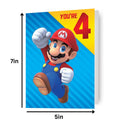 Super Mario Age 4 Birthday Card