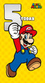 Super Mario Age 5 Birthday Card