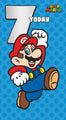 Super Mario Age 7 Birthday Card