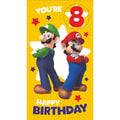 Super Mario Multi Ages 5-8 Sticker Birthday Card