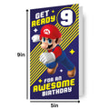 Super Mario Multi Ages 7-14 Sticker Birthday Card
