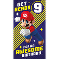 Super Mario Multi Ages 7-14 Sticker Birthday Card