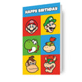 Super Mario Sticker Birthday Card