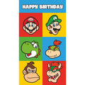 Super Mario Sticker Birthday Card