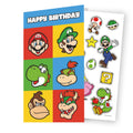 Super Mario Sticker Birthday Card