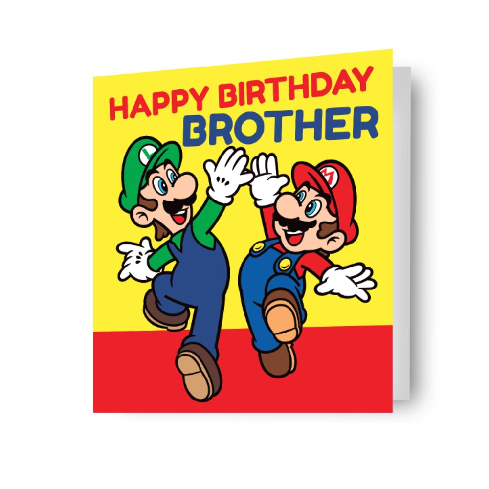 Super Mario Brother Birthday Card